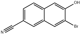 2-Naphthalenecarbonitrile, 7-bromo-6-hydroxy- 구조식 이미지