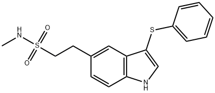 1H-Indole-5-ethanesulfonamide, N-methyl-3-(phenylthio)- Structure