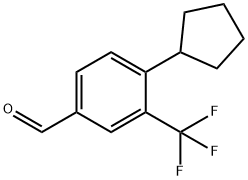 Benzaldehyde, 4-cyclopentyl-3-(trifluoromethyl)- Structure