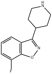 1,2-Benzisoxazole, 7-fluoro-3-(4-piperidinyl)- 구조식 이미지