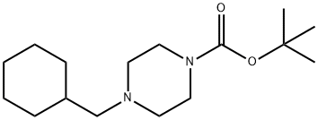 1-Piperazinecarboxylic acid, 4-(cyclohexylmethyl)-, 1,1-dimethylethyl ester Structure