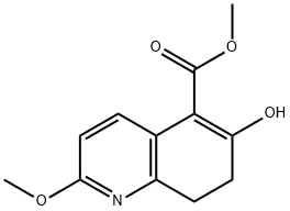 5-Quinolinecarboxylic acid, 7,8-dihydro-6-hydroxy-2-Methoxy-, Methyleste 구조식 이미지