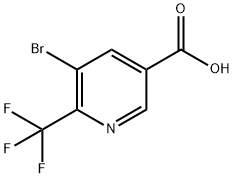 3-Pyridinecarboxylic acid, 5-bromo-6-(trifluoromethyl)- Structure