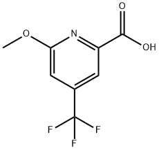 2-Pyridinecarboxylic acid, 6-methoxy-4-(trifluoromethyl)- Structure