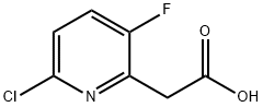 2-Pyridineacetic acid, 6-chloro-3-fluoro- Structure