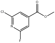 4-Pyridinecarboxylic acid, 2-chloro-6-fluoro-, methyl ester 구조식 이미지
