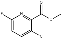 2-Pyridinecarboxylic acid, 3-chloro-6-fluoro-, methyl ester 구조식 이미지