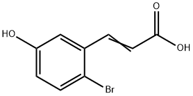 2-Propenoic acid, 3-(2-bromo-5-hydroxyphenyl)- Structure