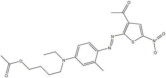 Ethanone, 1-2-4-4-(acetyloxy)butylethylamino-2-methylphenylazo-5-nitro-3-thienyl- 구조식 이미지