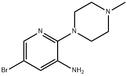 3-Pyridinamine, 5-bromo-2-(4-methyl-1-piperazinyl)- Structure