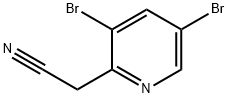 2-Pyridineacetonitrile, 3,5-dibromo- Structure