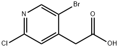 4-Pyridineacetic acid, 5-bromo-2-chloro- Structure