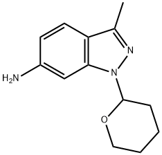 1H-Indazol-6-amine, 3-methyl-1-(tetrahydro-2H-pyran-2-yl)- 구조식 이미지