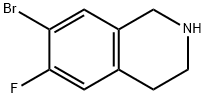 Isoquinoline, 7-bromo-6-fluoro-1,2,3,4-tetrahydro- Structure