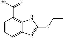 1H-Benzimidazole-7-carboxylic acid, 2-ethoxy- 구조식 이미지