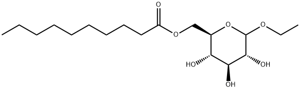 Ethyl 6-O-decanoyl-α-D-glucopyranoside 구조식 이미지