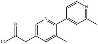 2,3-dimethyl-[2,4‘-bipyridine]-5-acetic acid Structure