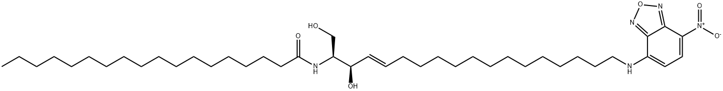 oMega(7-nitro-2-1,3-benzoxadiazol-4-yl)-N-stearoyl-D-erythro-sphingosine 구조식 이미지