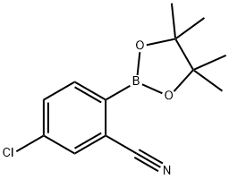 Benzonitrile, 5-chloro-2-(4,4,5,5-tetramethyl-1,3,2-dioxaborolan-2-yl)- Structure