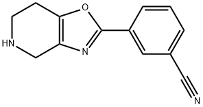 Benzonitrile, 3-(4,5,6,7-tetrahydrooxazolo[4,5-c]pyridin-2-yl)- Structure