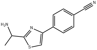 4-[2-(1-aminoethyl)-1,3-thiazol-4-yl]benzonitrile 구조식 이미지