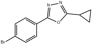 1,3,4-Oxadiazole, 2-(4-bromophenyl)-5-cyclopropyl- Structure