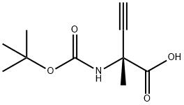 (Tert-Butoxy)Carbonyl Alpha-Methylthyl-D-Propargylglycine 구조식 이미지