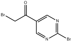 Ethanone, 2-bromo-1-(2-bromo-5-pyrimidinyl)- Structure