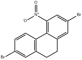 Phenanthrene, 2,7-dibromo-9,10-dihydro-4-nitro- Structure