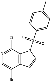 1H-Pyrrolo[2,3-c]pyridine, 4-bromo-7-chloro-1-[(4-methylphenyl)sulfonyl]- 구조식 이미지