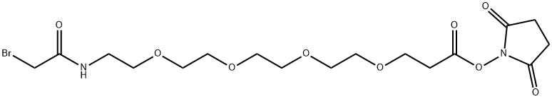 Bromoacetamido-PEG4-NHS ester Structure