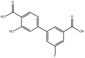 [1,1'-Biphenyl]-3,4'-dicarboxylic acid, 5-fluoro-3'-hydroxy- Structure