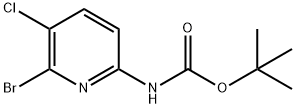 Carbamic acid, N-(6-bromo-5-chloro-2-pyridinyl)-, 1,1-dimethylethyl ester Structure