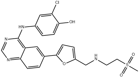 O-De(3-fluorobenzyl) Lapatinib Structure