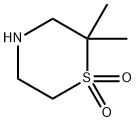 Thiomorpholine, 2,2-dimethyl-, 1,1-dioxide Structure