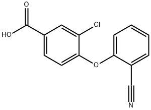 Benzoic acid, 3-chloro-4-(2-cyanophenoxy)- Structure