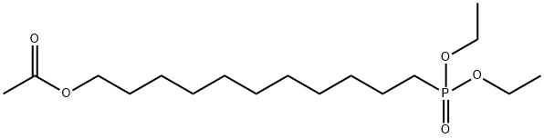 Phosphonic acid, P-[11-(acetyloxy)undecyl]-, diethyl ester Structure