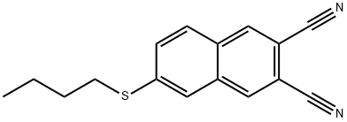 2,3-Naphthalenedicarbonitrile, 6-(butylthio)- Structure