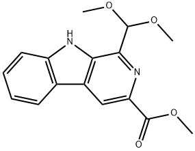 9H-Pyrido[3,4-b]indole-3-carboxylic acid, 1-(dimethoxymethyl)-, methyl ester 구조식 이미지