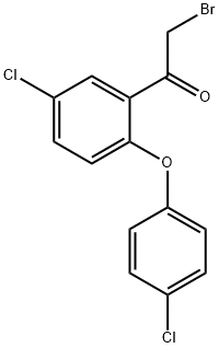 4-(4-chlorophenoxy-2‘-chlorophenyl-α-bromo ethanone) 구조식 이미지