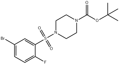 tert-Butyl 4-[(5-bromo-2-fluorobenzene)sulfonyl]piperazine-1-carboxylate Structure