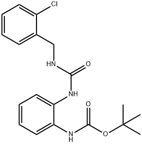 Carbamic acid, N-[2-[[[[(2-chlorophenyl)methyl]amino]carbonyl]amino]phenyl]-, 1,1-dimethylethyl ester Structure