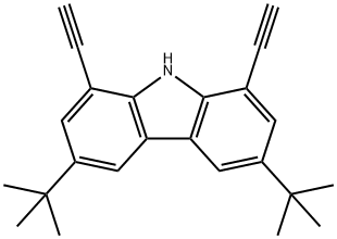 9H-Carbazole, 3,6-bis(1,1-dimethylethyl)-1,8-diethynyl- 구조식 이미지