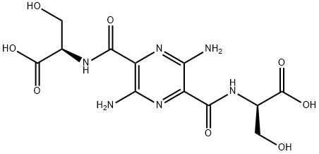 D-Serine, N,N'-[(3,6-diamino-2,5-pyrazinediyl)dicarbonyl]bis- Structure