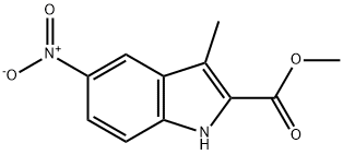 1H-Indole-2-carboxylic acid, 3-methyl-5-nitro-, methyl ester Structure