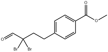 Benzoic acid, 4-(3,3-dibromo-4-oxobutyl)-, methyl ester Structure