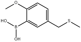 Boronic acid, B-[2-methoxy-5-[(methylthio)methyl]phenyl]- Structure