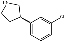 Pyrrolidine, 3-(3-chlorophenyl)-, (3S)- Structure