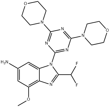 6-amino-4-methoxy analogue of ZSTK474 (Compound 10w) Structure