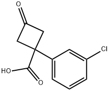 1-(3-chlorophenyl)-3-oxocyclobutane-1-carboxylic acid Structure